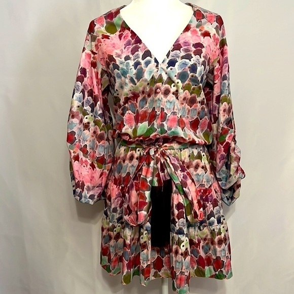 ALEXIS ABSTRACT COLOR MAXI DRESS SIZE 6 - Picture 3 of 12